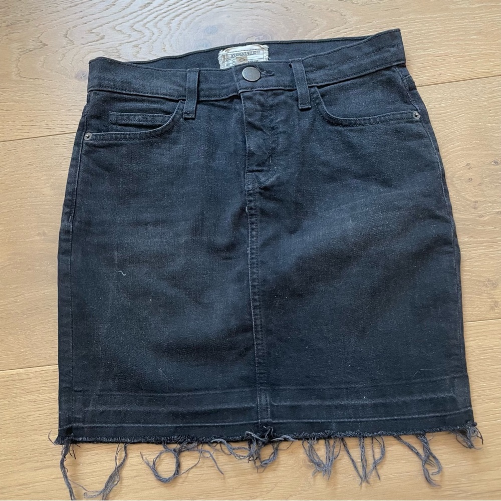 Current/Elliot black denim skirt